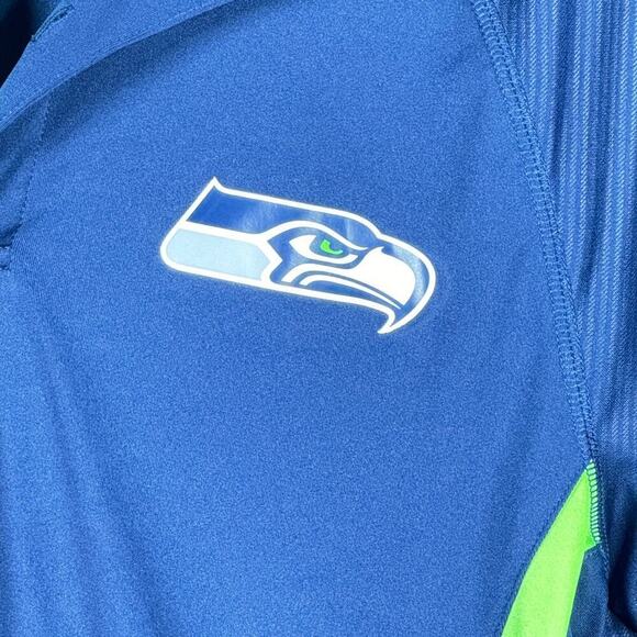 Majestic Cool Base Seattle Seahawks NFL Polo Golf Hawks 12th Man Casual Football - Picture 4 of 4